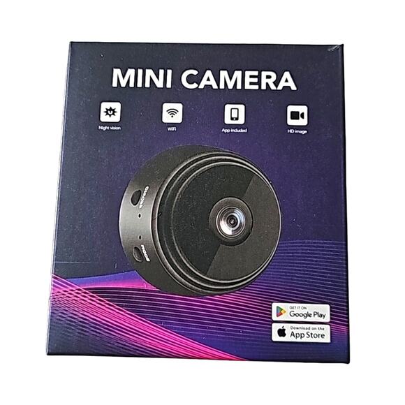 Mini Camera Two Charging Cords and Magnetic Holder Use in Car, House, or Office - Picture 1 of 10